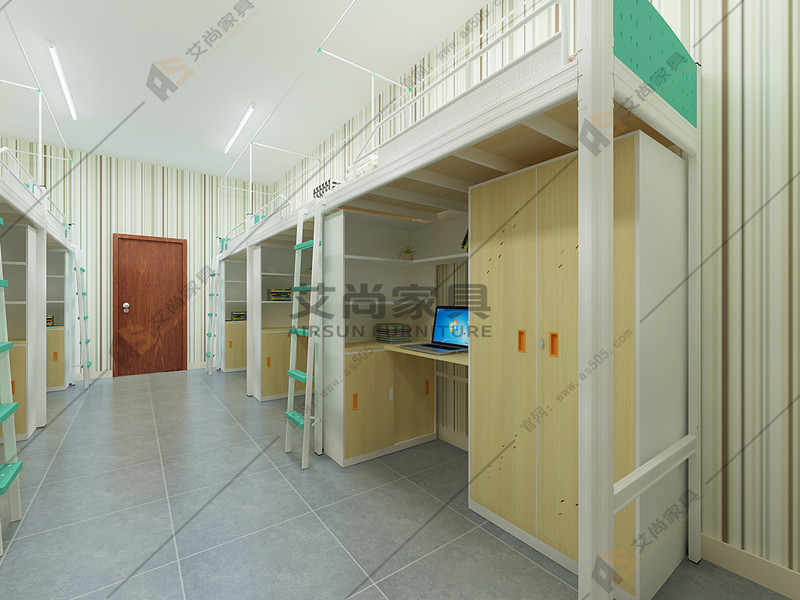 大學(xué)生連體公寓床